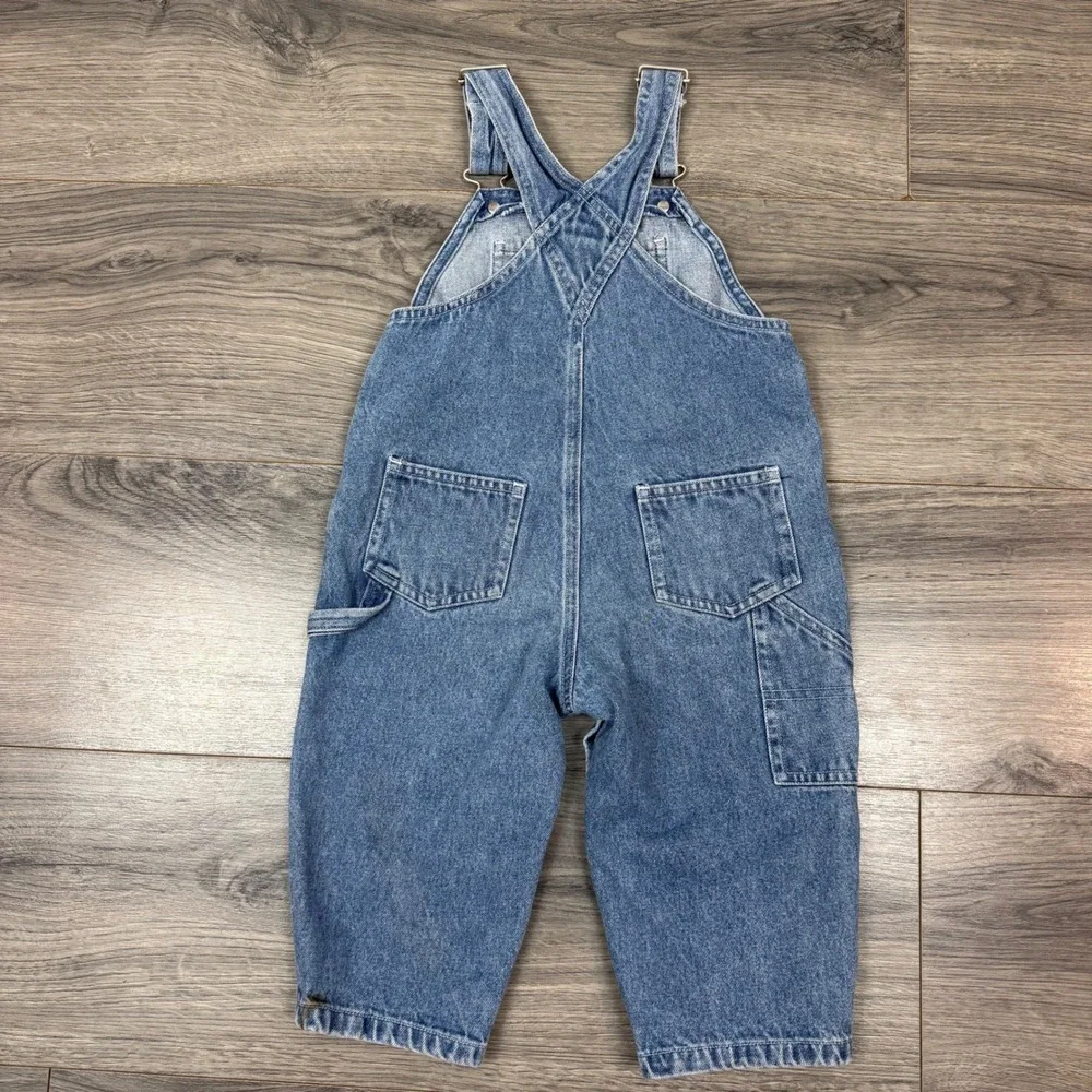 Vintage Old Navy Baby Denim Overalls 18–24M Blue Y2K Carpenter Style Retro